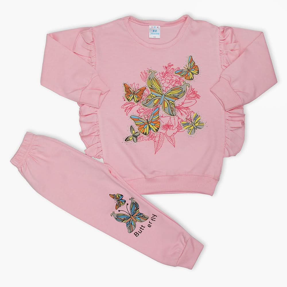 Girls Full Sleeves Tight Suit - Light Pink, Girls Suits, Chase Value, Chase Value