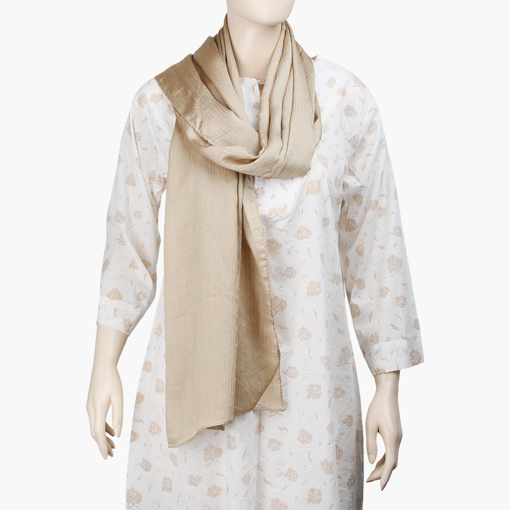 Women's Banarsi Silk Plain Dupatta - Golden, Women Dupatta, Chase Value, Chase Value