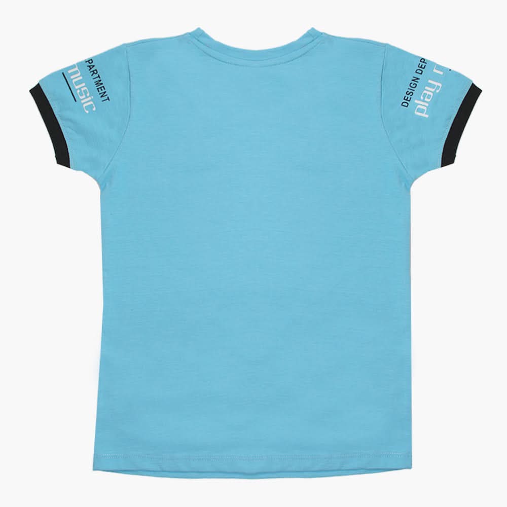 Boys Half Sleeves T-Shirt - Light Blue, Boys T-Shirts, Chase Value, Chase Value
