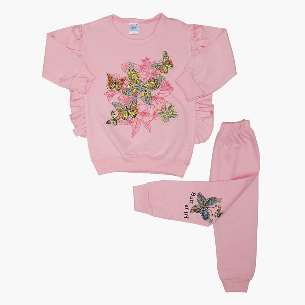 Girls Full Sleeves Tight Suit - Light Pink, Girls Suits, Chase Value, Chase Value