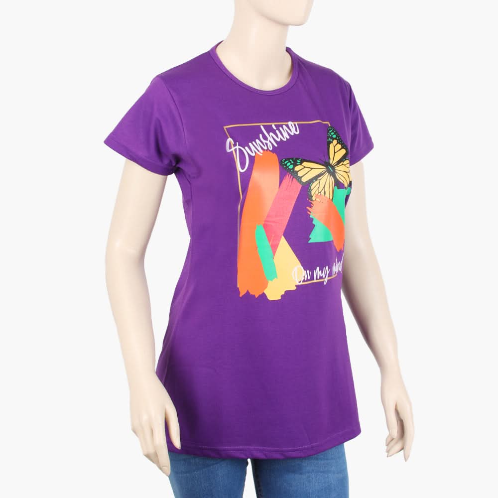 Women's T-Shirt - Purple, Women T-Shirts & Tops, Chase Value, Chase Value