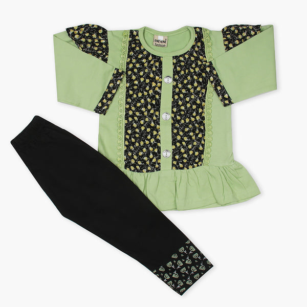 Girls Tights Suit - Light Green, Girls Suits, Chase Value, Chase Value
