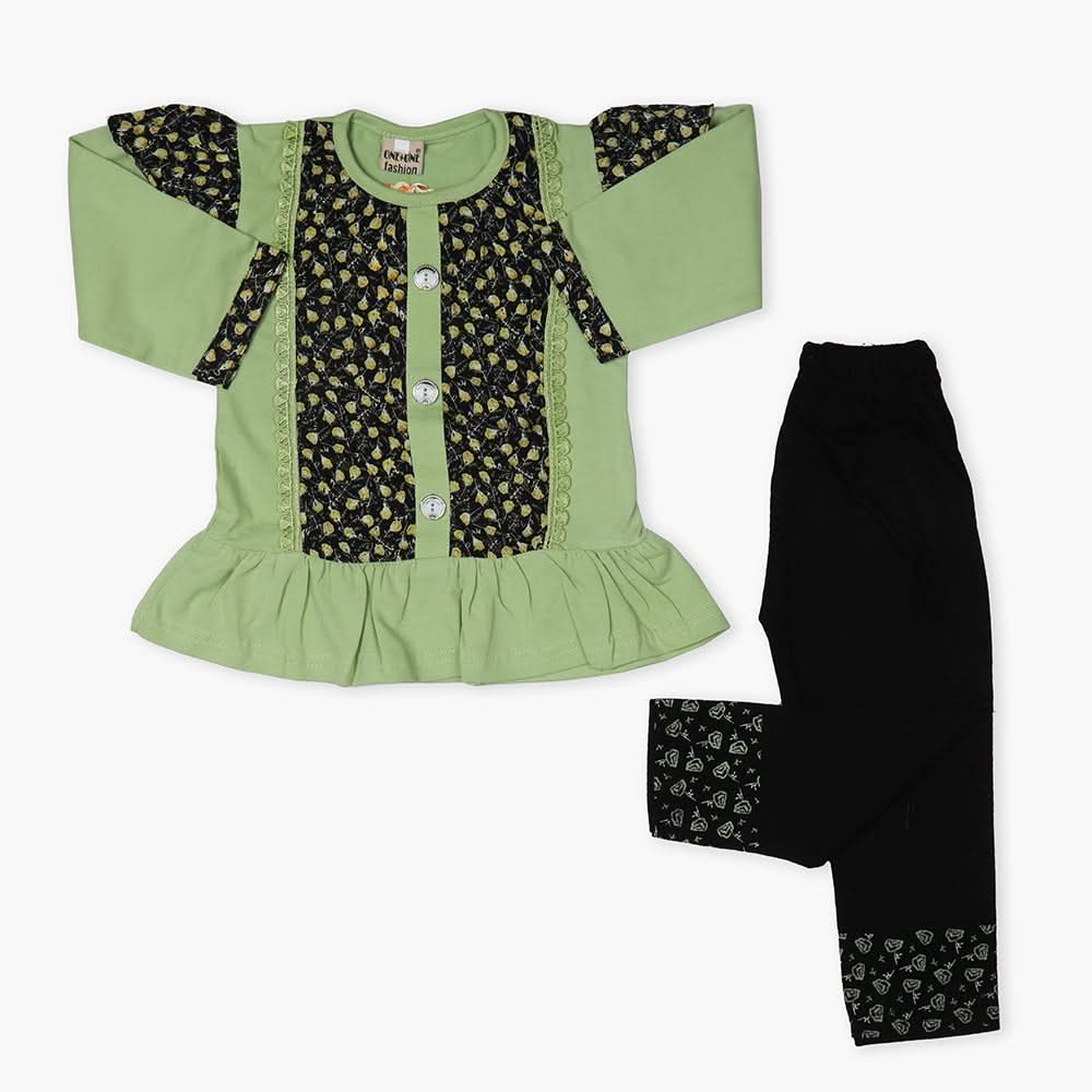 Girls Tights Suit - Light Green, Girls Suits, Chase Value, Chase Value