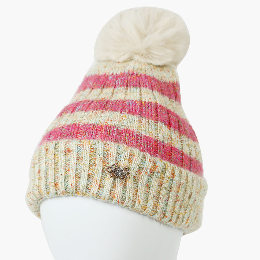 Women's Woolen Striper Cap - Fawn, Women Hats & Caps, Chase Value, Chase Value