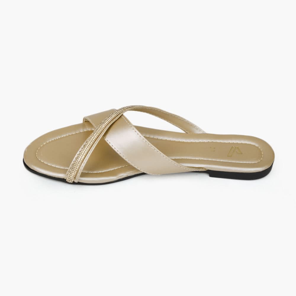 Women's Slipper - Golden, Women Slippers, Chase Value, Chase Value