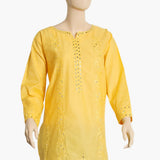 Women's Embroidered Kurti - Yellow, Women Ready Kurtis, Chase Value, Chase Value