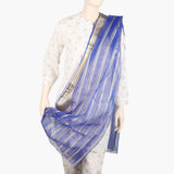 Women's Organza Stripe Dupatta - Royal Blue, Women Dupatta, Chase Value, Chase Value