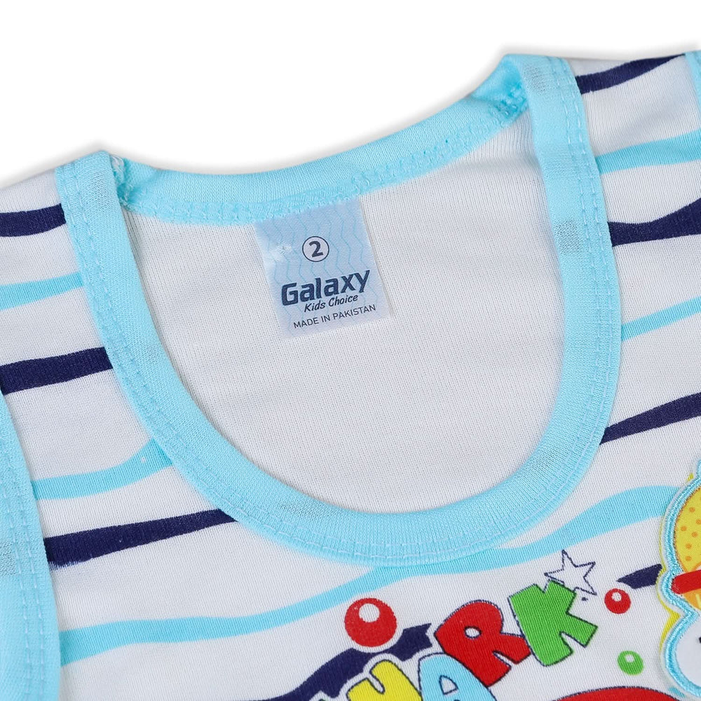 Newborn Boys Sando Suit - Cyan, Newborn Boys Sets & Suits, Chase Value, Chase Value