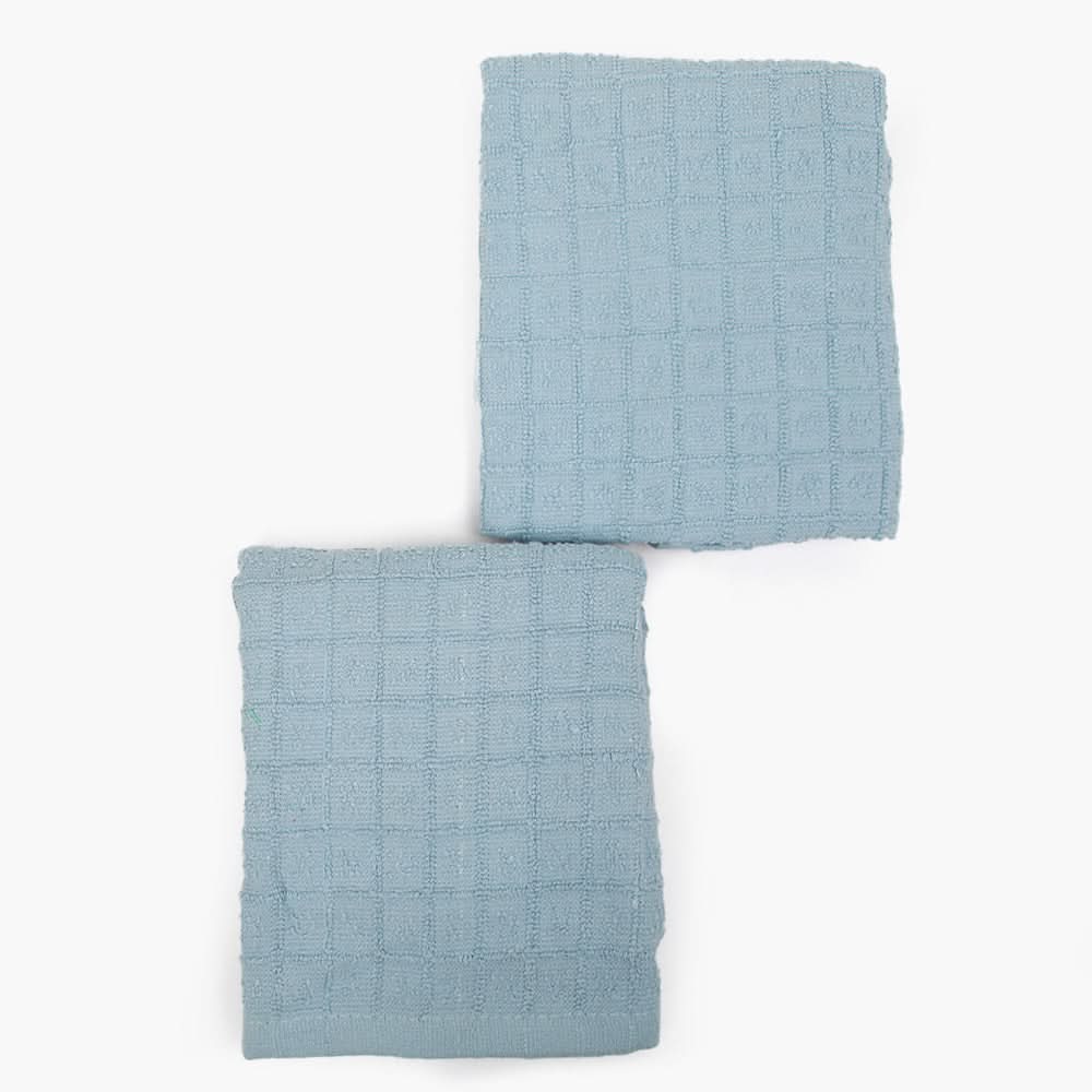 Terry Tea Towels Pack Of 2 - Light Blue, Kitchen Accessories, Chase Value, Chase Value