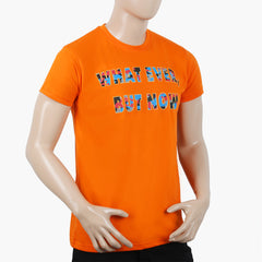 Men's Half Sleeves T-Shirt - Orange, Men's T-Shirts & Polos, Chase Value, Chase Value