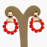 Women's Ear Hoops - Red, Women Earrings & Tops, Chase Value, Chase Value