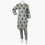 Women's Embroidered Slub 2Pcs Suit - Sea Green, Women Shalwar Suits, Chase Value, Chase Value