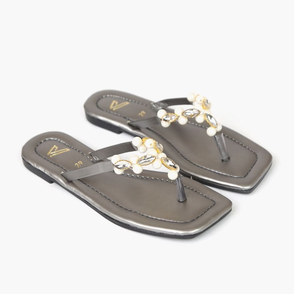 Girls Slipper - Grey, Girls Slippers, Chase Value, Chase Value