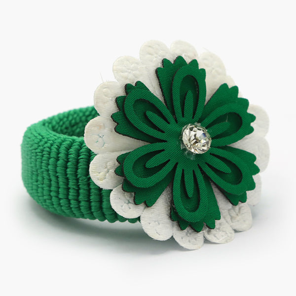 Girls Azadi Hair Pony - Green & White, Girls Hair Accessories, Chase Value, Chase Value