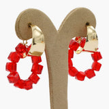 Women's Ear Hoops - Red, Women Earrings & Tops, Chase Value, Chase Value