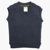 Newborn Boys Sleevesless Sweater - Steel Blue, Newborn Boys Winterwear, Chase Value, Chase Value