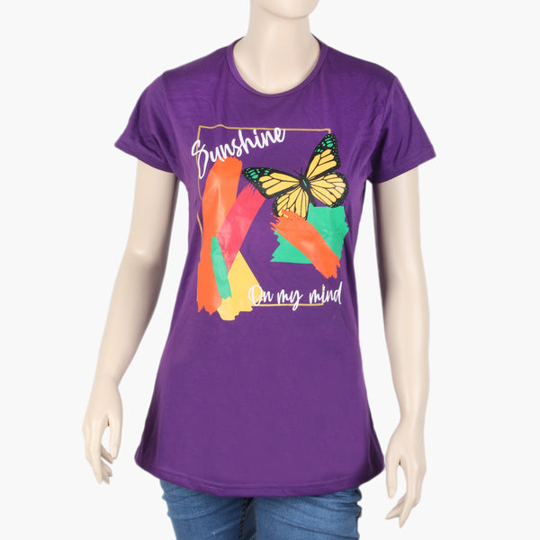 Women's T-Shirt - Purple, Women T-Shirts & Tops, Chase Value, Chase Value