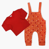 Newborn Boys Full Sleeves Romper 2pcs - Red, Newborn Boys Winterwear, Chase Value, Chase Value