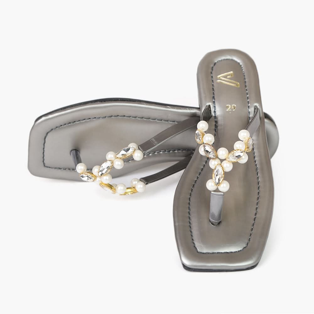 Girls Slipper - Grey, Girls Slippers, Chase Value, Chase Value
