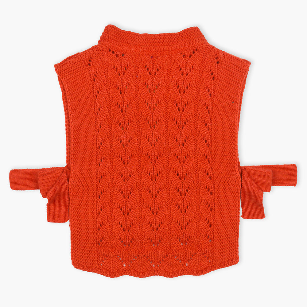 Newborn Girls Sweater - Orange, Newborn Girls Winterwear, Chase Value, Chase Value