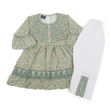 Girls Embroidered Stitched Shalwar Suit - Sea Green, Girls Shalwar Kameez, Chase Value, Chase Value