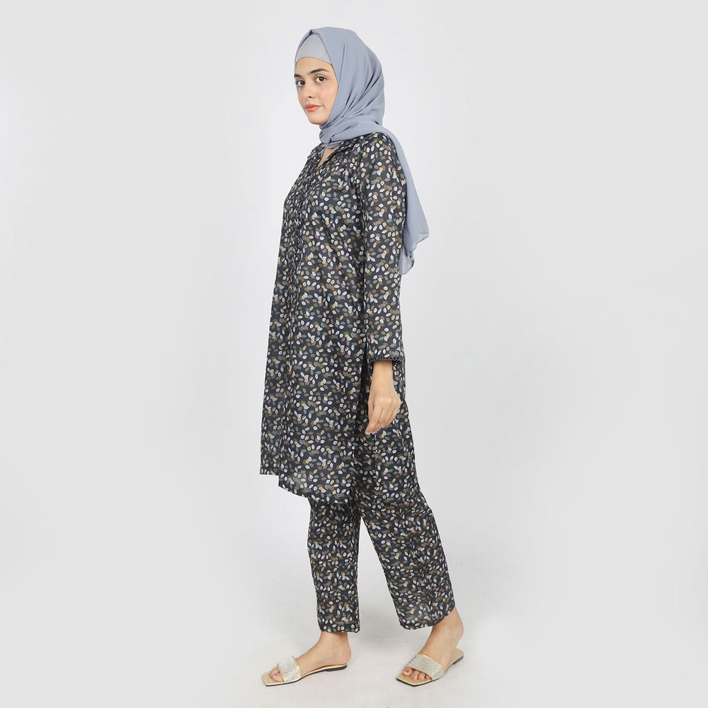 Women's Printed Co-Ord Set - Black, Women Co-Ord Set, Chase Value, Chase Value