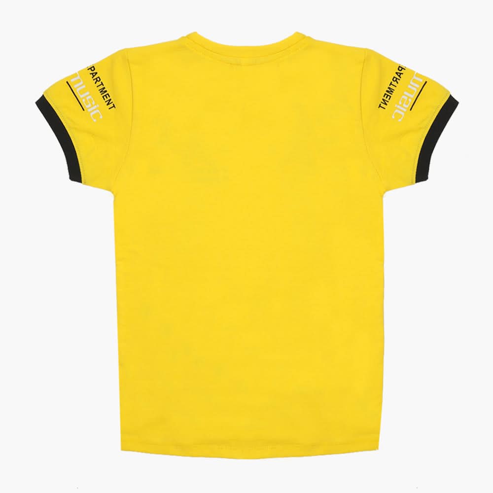 Boys Half Sleeves T-Shirt - Yellow, Boys T-Shirts, Chase Value, Chase Value
