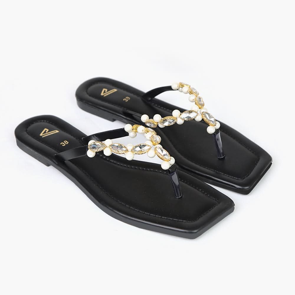 Women's Slipper - Black, Women Slippers, Chase Value, Chase Value