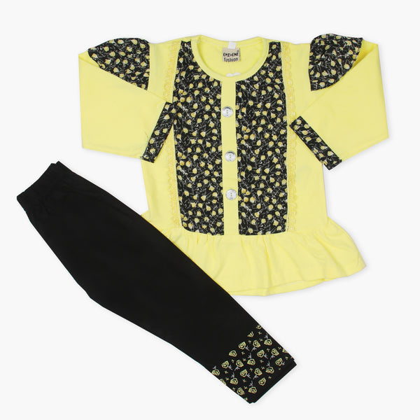 Girls Tights Suit - Yellow, Girls Suits, Chase Value, Chase Value