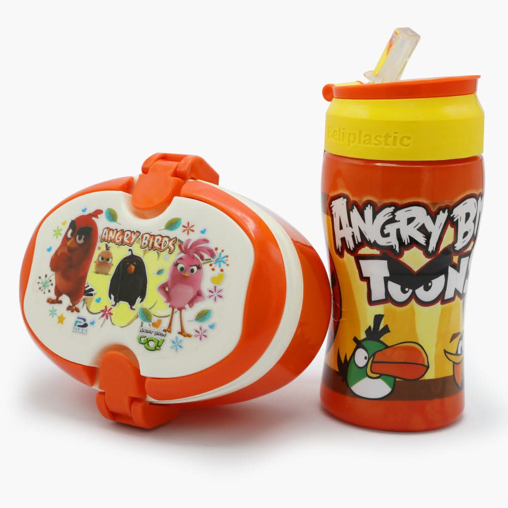 Water Bottle with Lunch Box - Orange, Tiffin Boxes & Bottles, Chase Value, Chase Value