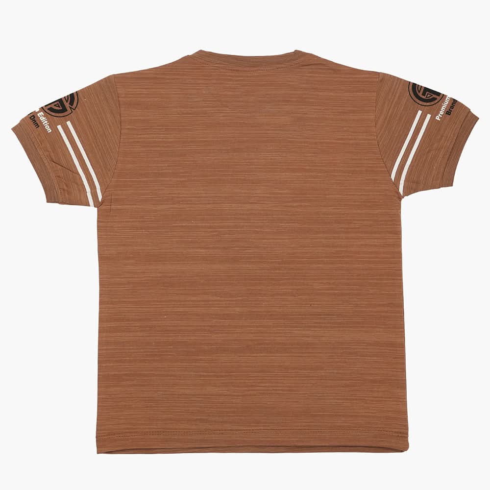 Boys Half Sleeves T-Shirt - Brown, Boys T-Shirts, Chase Value, Chase Value