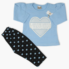 Newborn Girls Full Sleeves Suit - Blue, Newborn Girls Winterwear, Chase Value, Chase Value