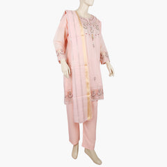Women's Fancy 3Pcs Suit - Pink, Women Shalwar Suits, Chase Value, Chase Value