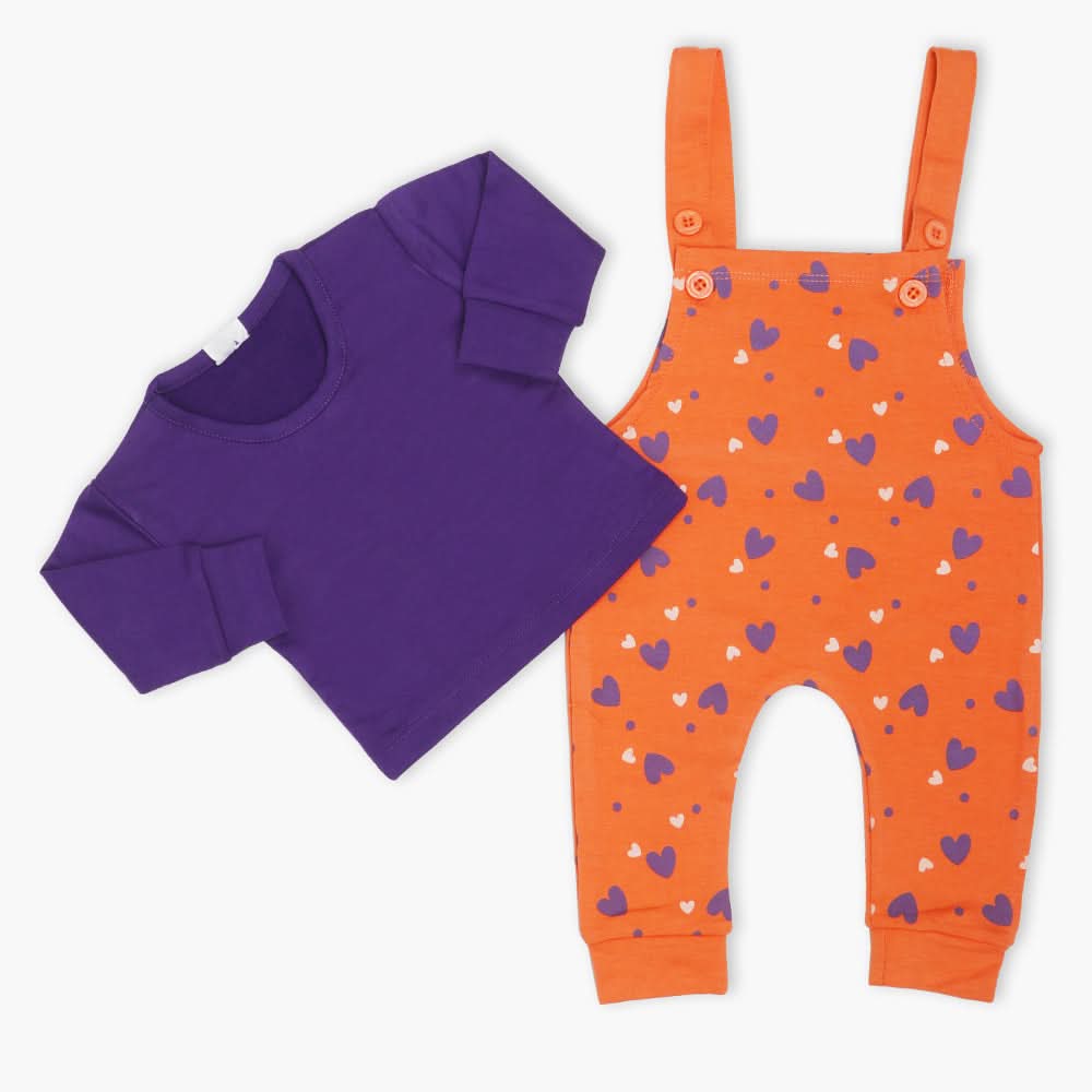 Newborn Boys Full Sleeves Romper 2pcs - Purple, Newborn Boys Winterwear, Chase Value, Chase Value
