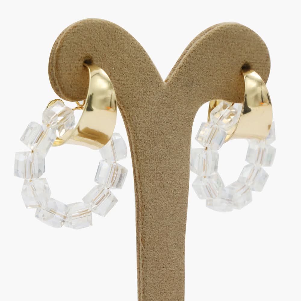Women's Ear Hoops - White, Women Earrings & Tops, Chase Value, Chase Value