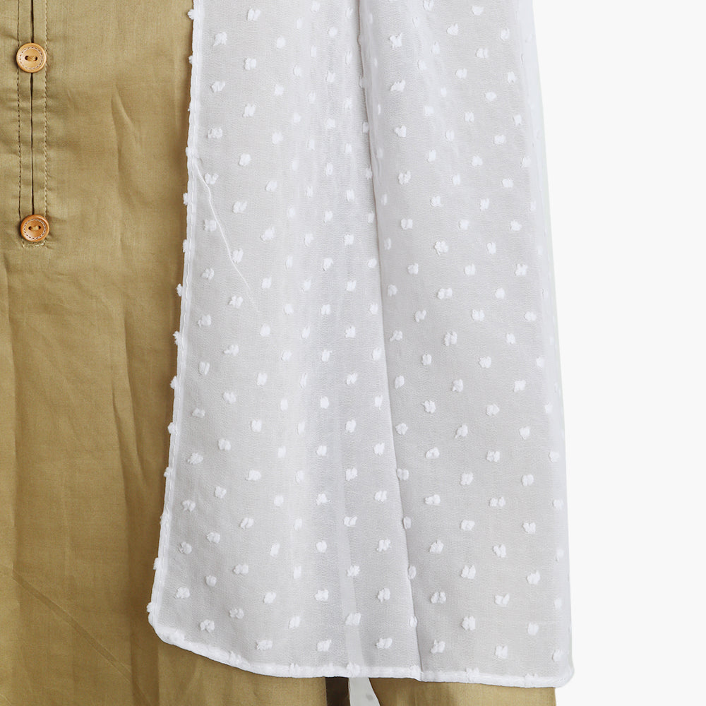 Women's Broshia Chiffon Scarf - White, Women Shawls & Scarves, Chase Value, Chase Value