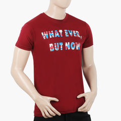 Men's Half Sleeves T-Shirt - Maroon, Men's T-Shirts & Polos, Chase Value, Chase Value