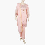 Women's Fancy 3Pcs Suit - Pink, Women Shalwar Suits, Chase Value, Chase Value