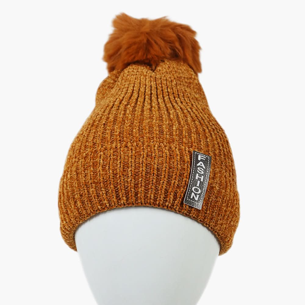 Women's Woolen Cap - Mustard, Women Hats & Caps, Chase Value, Chase Value
