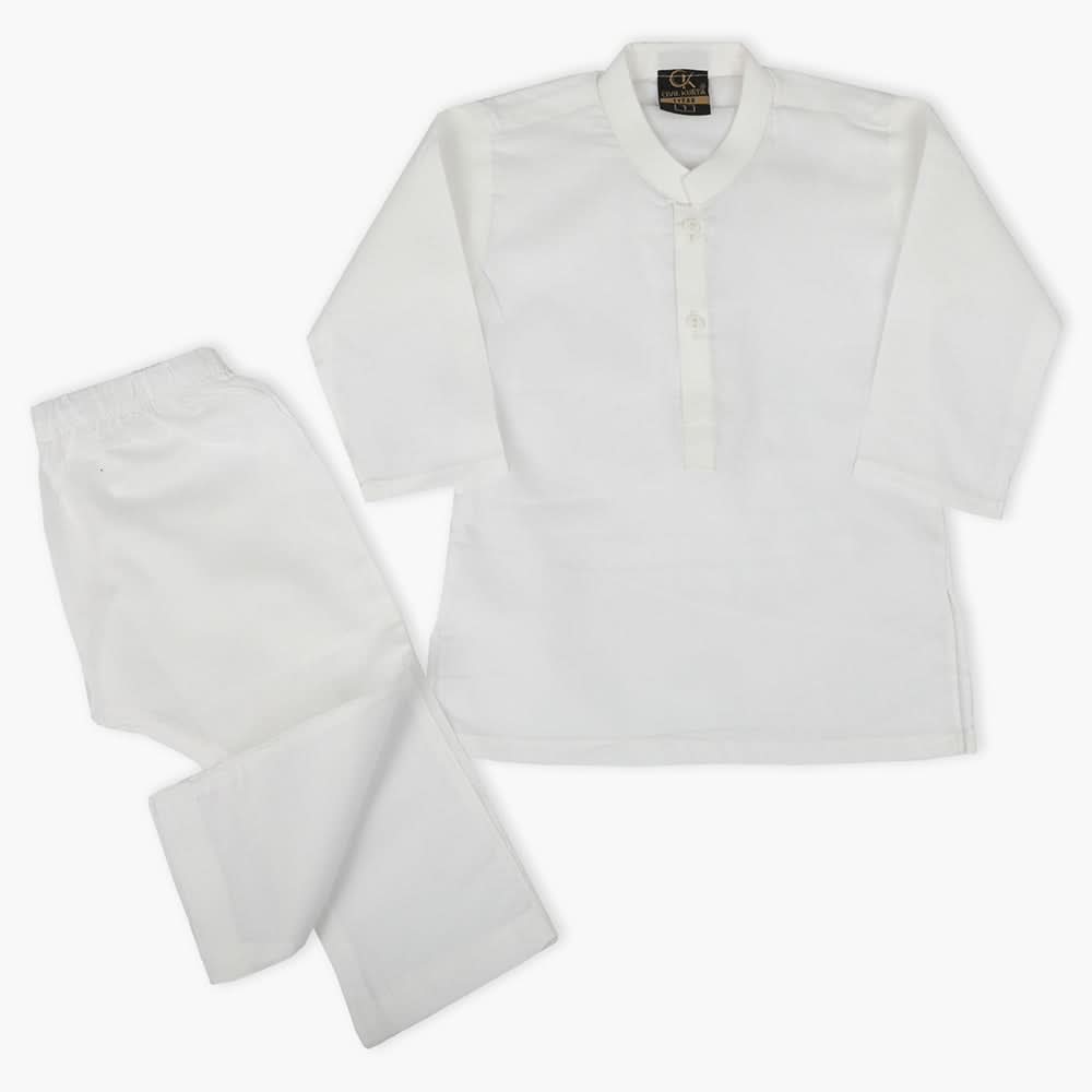 Boys Shalwar Suit With Waistcoats - White, Boys Shalwar Kameez, Chase Value, Chase Value