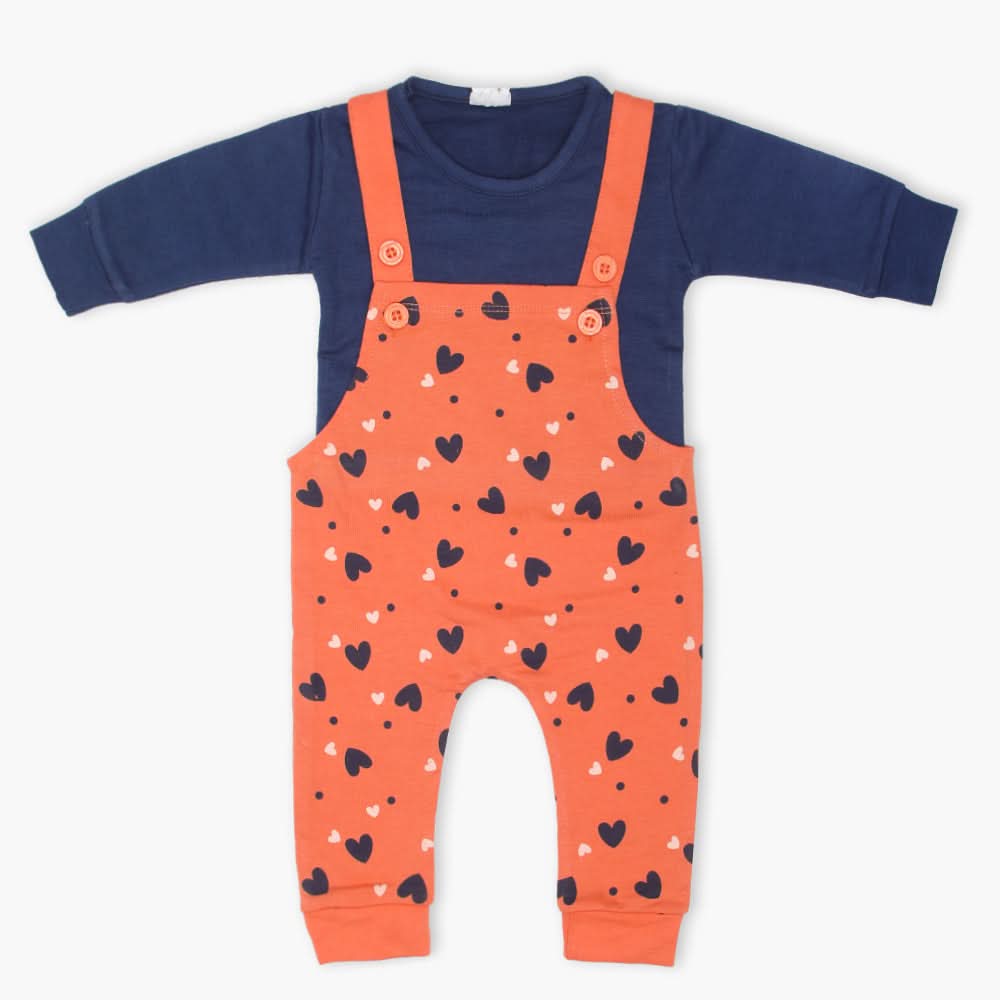 Newborn Boys Full Sleeves Romper 2pcs - Navy Blue, Newborn Boys Winterwear, Chase Value, Chase Value