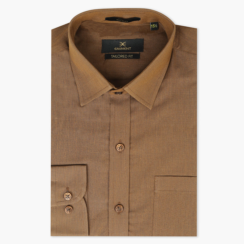 Eminent Men's Tailored Fit Chambray Formal Shirt - Brown, Men's Shirts, Eminent, Chase Value