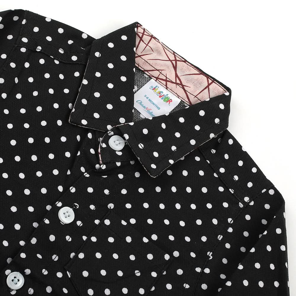 Newborn Boys Full Sleeves Shirt - Black, Newborn Boys Winterwear, Chase Value, Chase Value