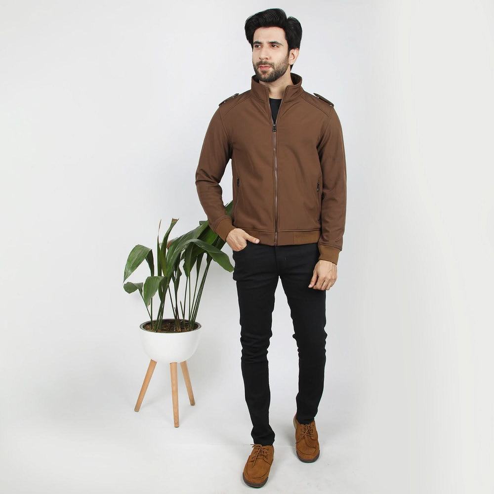 Men's Softshell Jacket - Brown, Men's Jackets & Hoodies, Chase Value, Chase Value
