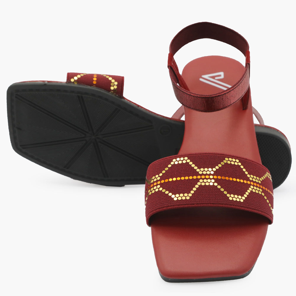Girls Sandal - Maroon, Girls Sandals, Chase Value, Chase Value
