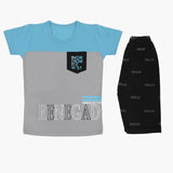 Boys Half Sleeves Suit - Grey Blue, Boys Sets & Suits, Chase Value, Chase Value