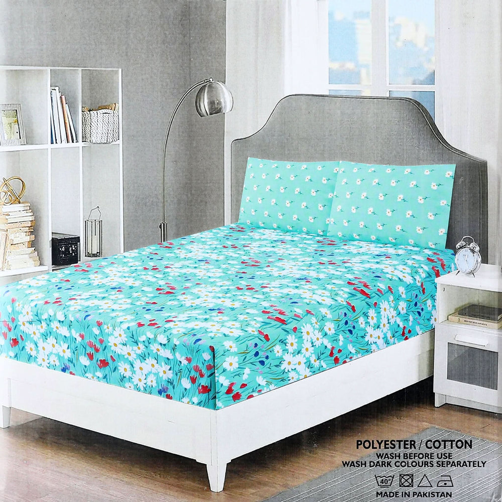Valuables Single Fitted Sheet With 2 Pillow, Single Size Bed Sheet, Valuable, Chase Value