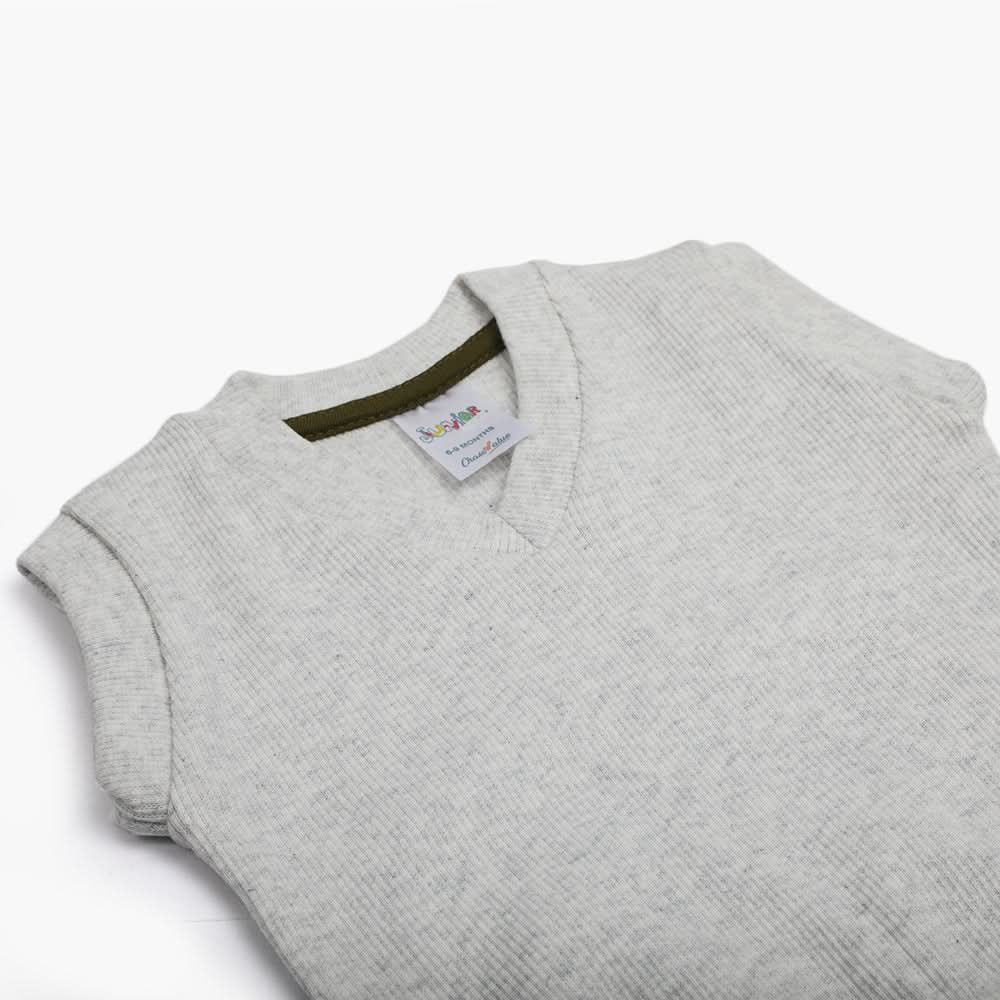 Newborn Boys Sleevesless Sweater - Off White, Newborn Boys Winterwear, Chase Value, Chase Value