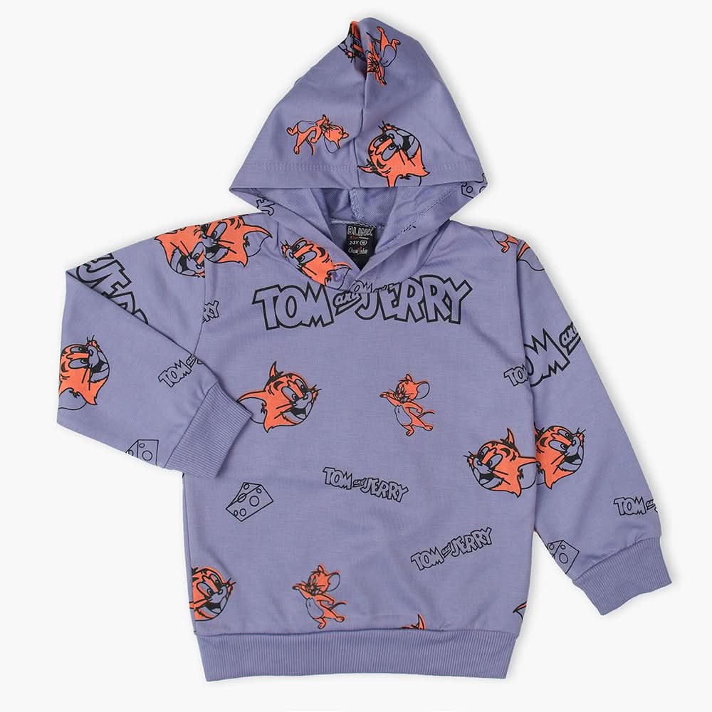 Boys Full Sleeves Hoodie T-Shirt - Purple, Boys T-Shirts, Chase Value, Chase Value