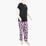 Women's Half Sleeves Knitted Suit - Black, Women Night Suit, Chase Value, Chase Value